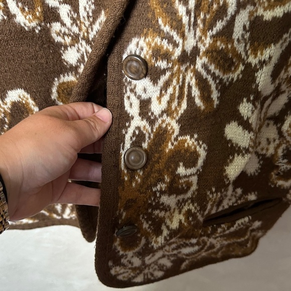 Vintage Catalina Jacquard Knit Cardigan sz 36 - Picture 4 of 7